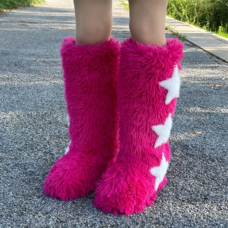 Móda Y2K Girls Snow Boots
