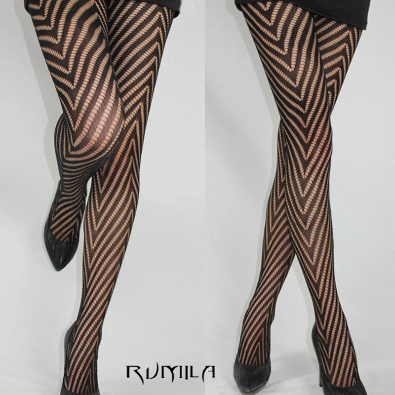 Módna dámska dámy Black Sexy Fishnet Pattern Jacquard pančuchy pančuchové pančucháče lebky Žena 1ks dww40