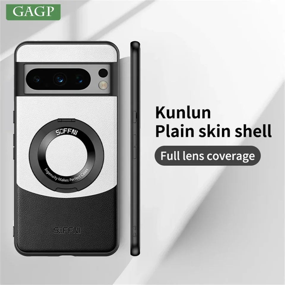 Módna farebná koža magnetický bezdrôtový obal pre google Pixel 9 8 7 Pro XL Stánok Pohybový kryt pre Pixel 8a 7a 9