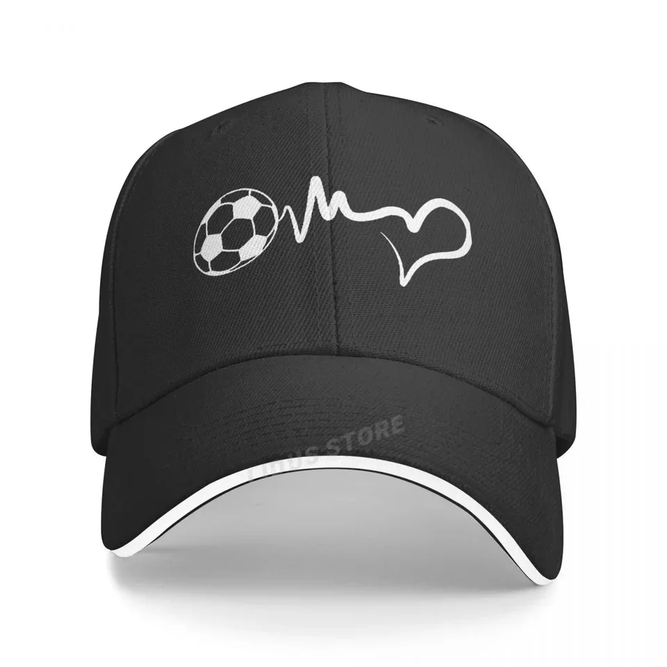 Módna futbalová loptička srdcový rytmus baseball čiapka Men futbalové športové hip hopové čiapky leto nastaviteľné milovníci futbalu klobúk Snapback gorra