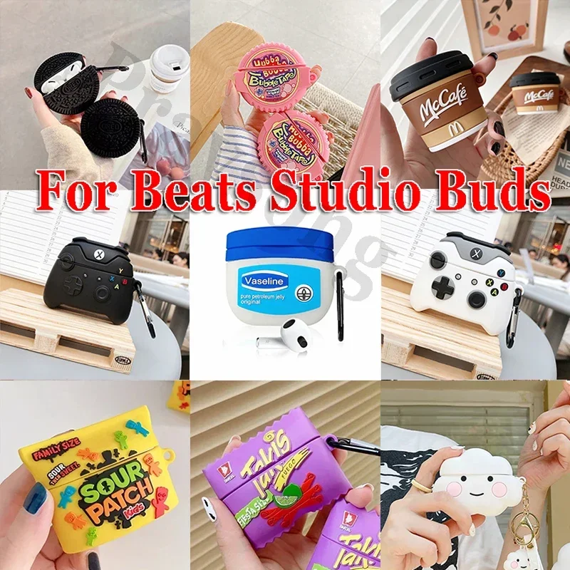 Módna karikatúra pre beats Studio Buds Case Soft 3D Cute Sarfon Puysto pre Beats Wireless nabíjanie box Beats Buds Funda