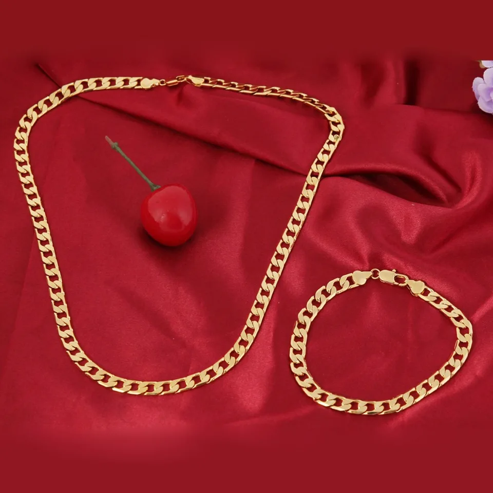 Módna KPOP 925 Sterling Silver 18K Gold Classic 8 mm Geometry Náramok pre ženy pre ženy Men módne návrhárske šperky set darček