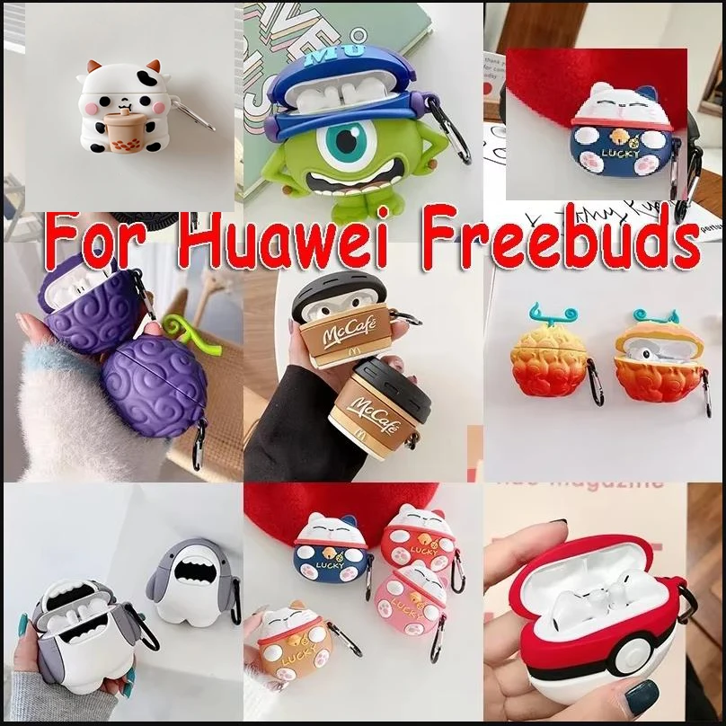 Módna obálka pre Huawei FreeBuds 4i 5i Case Cartoon Silikone Serphone Case FreeBuds 5 FreeBuds Pro 2 Funda Protective Cover Cover