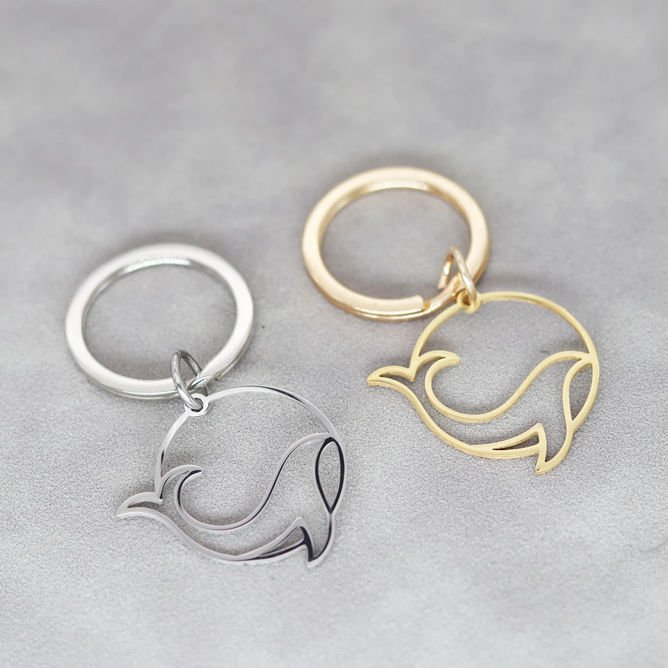 Módna oceán Keychain České morské zviera Prívesné prívesky Kľúčové reťaze pre ženy Men z nehrdzavejúcej ocele Keyring Darček k narodeninám