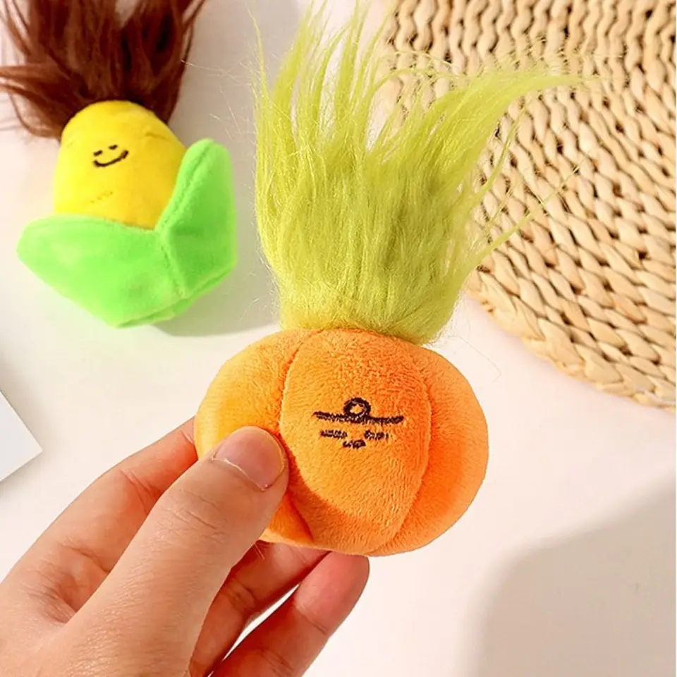 Módna scallion plyšový kukuričný keychain lotos koreňový karikatúra vlasová tekvica kľúče roztomilý kreatívny čerstvý zázvorový prívesok deti