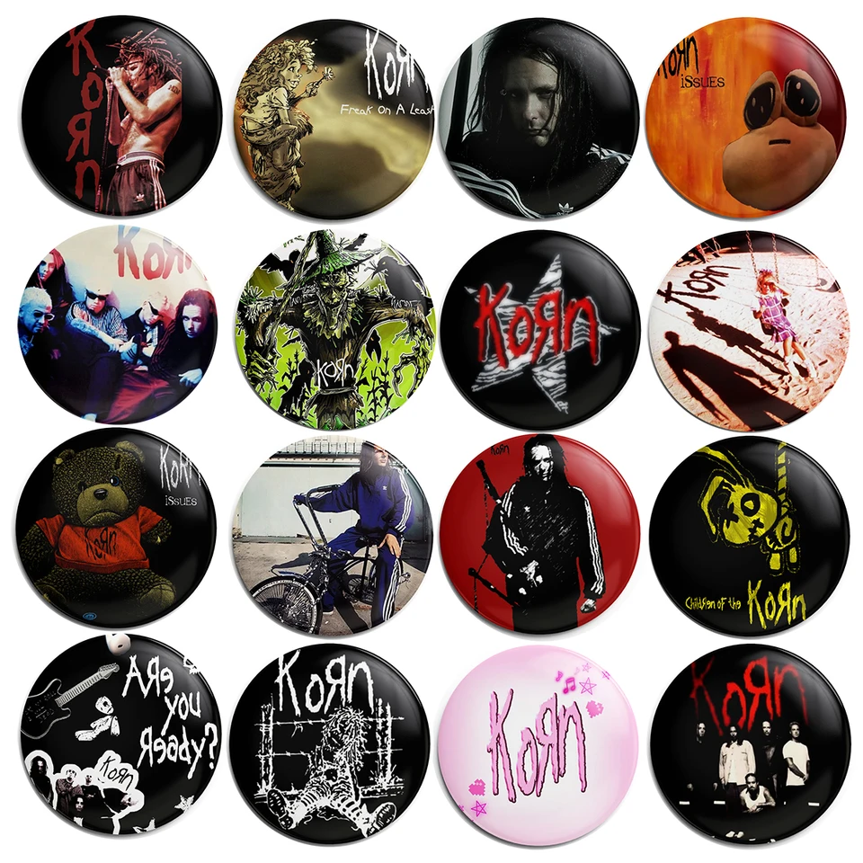 Módna skupina Rock Korn Soft Gomp Anime Anime Pin Brošľový šperk Darček 58 mm