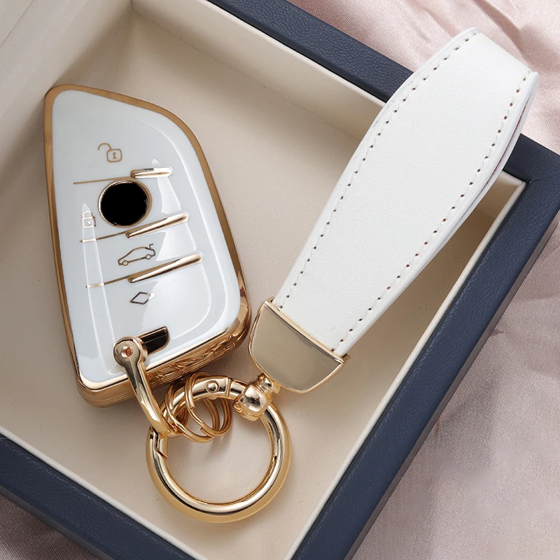 Módna TPU Kľúčová obaly na kľúče pre puzdro pre BMW X1 X3 X5 X6 X7 1 3 5 6 Series G20 G30 G11 F15 F16 G01 G02 F48 Kľúčové príslušenstvo