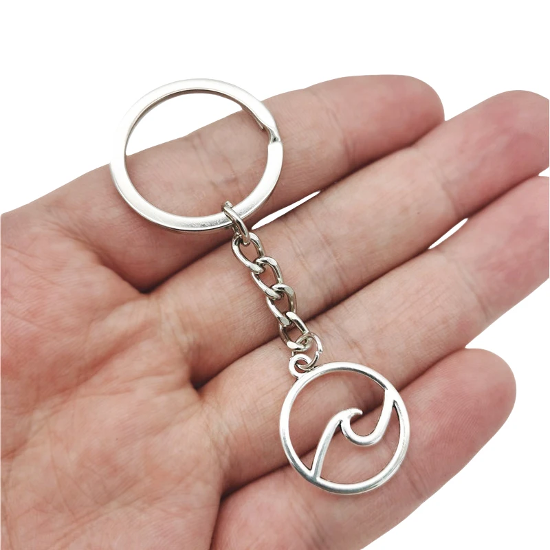 Módna vlna Keychain Ocean Wave prívesok prívesok Key Chain Charming Key Ring Držiteľ plážových šperkov Darčeky
