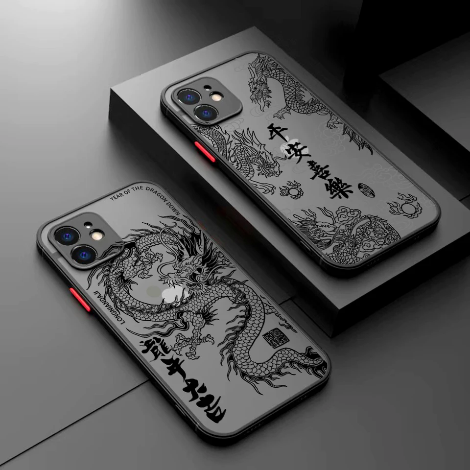 Módna čínska draka telefónu pre prípad Oppo Realme 11 10 9i 9 8 8i 7 C11 C12 C15 C20 C21 C21Y C30 C33 C35 C53 C55 4G 5G Pro Cover