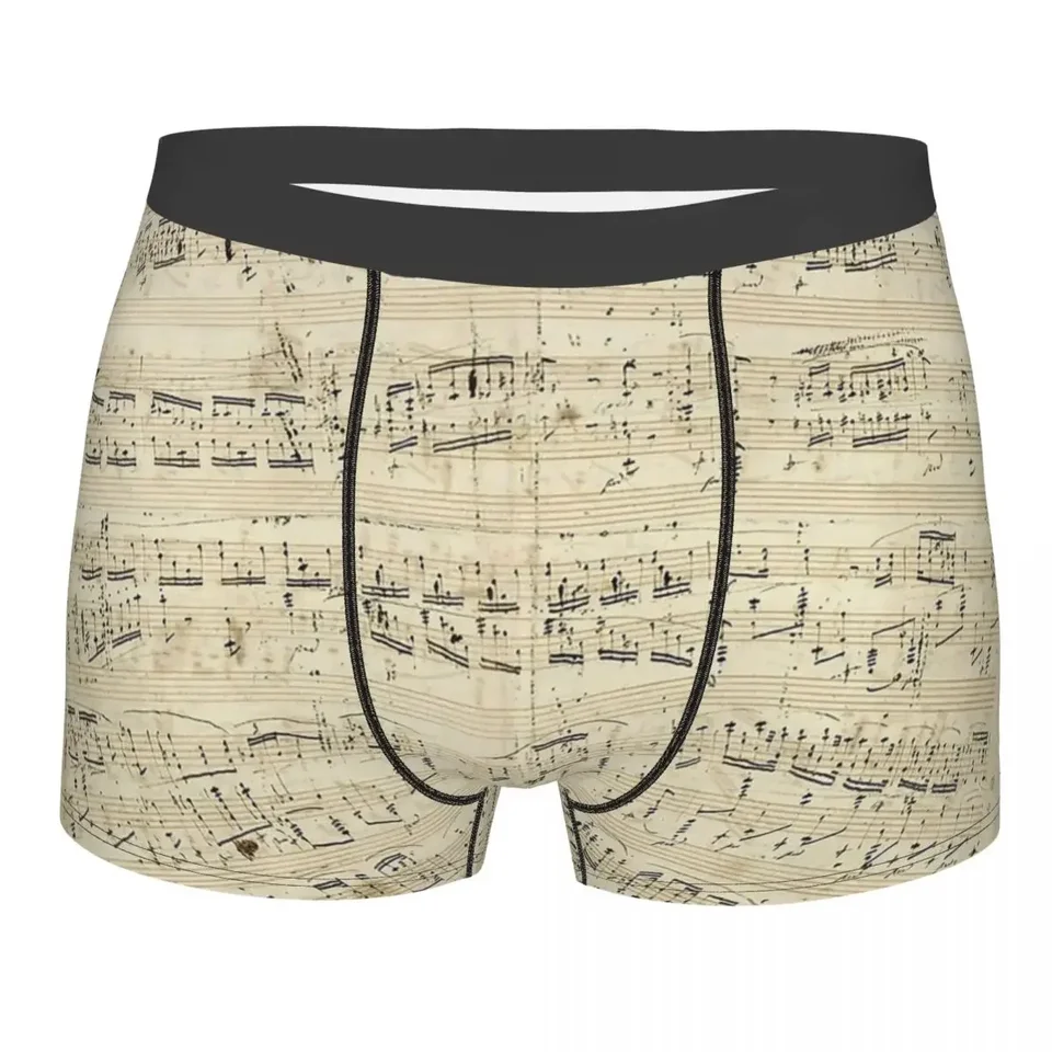 Módne boxer šortky nohavičky Muž Frederic Chopin Music Polonaise op. 53 spodná bielizeň polyesterové spodky pre Homme S-XXL