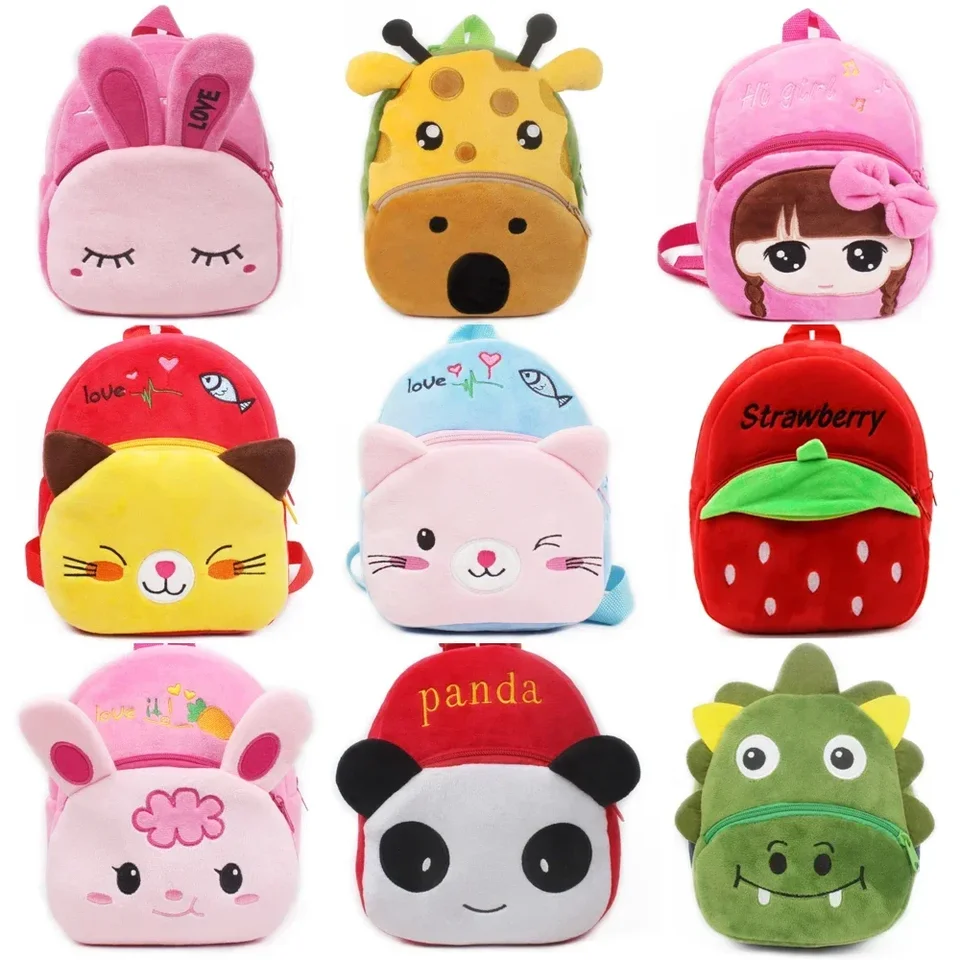 Módne detské školské tašky 3D karikatúra tlač Plush Kids batoh materskej školy chlapci a dievčatá školské tašky Mini batoh book taška