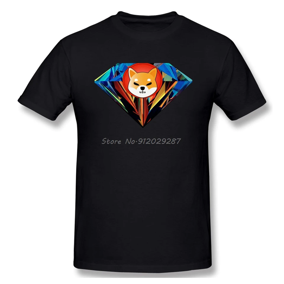 Módne diamantové tričko Dizajn Shib Coin Shiba Doge Killer Tshirt Cotton Camiseta Men Trhirt Tops Tops Streetwear Harajuku