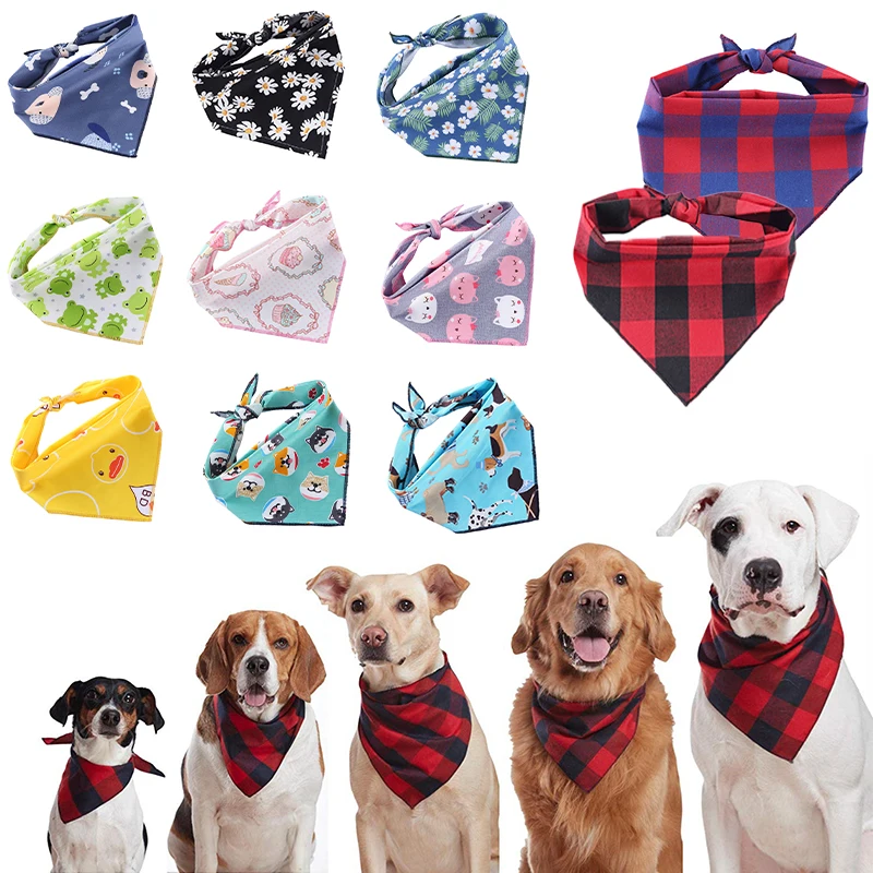 Módne domáce zviera Bandana nastaviteľný roztomilý vzor chihuahua burkerchief šteniatko mäkké bavlnené psie psa sliny sliny uteráky