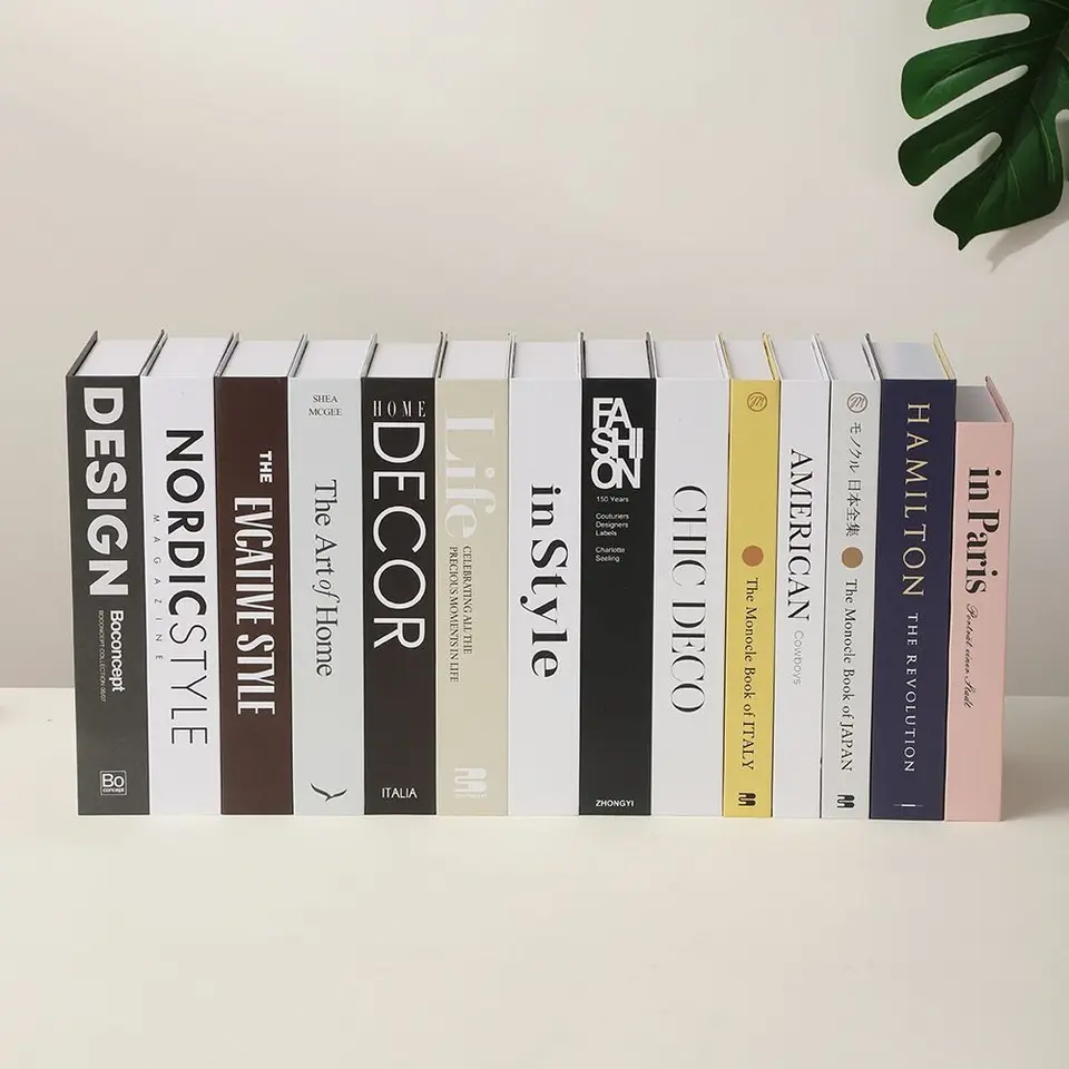 Módne falošné knihy Luxusné nordické kaviarne dekorácie umelecká kniha False Book Designer Domov obývacia izba dekor simulačné knihy Darčeky