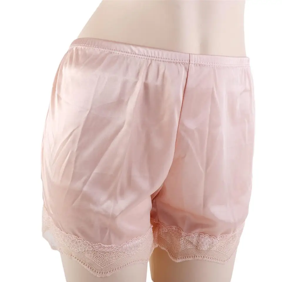 Módne jednoduché ženy Lady Lace Satin Leggings Polyester bezpečnostné šortky pyžamy šortky