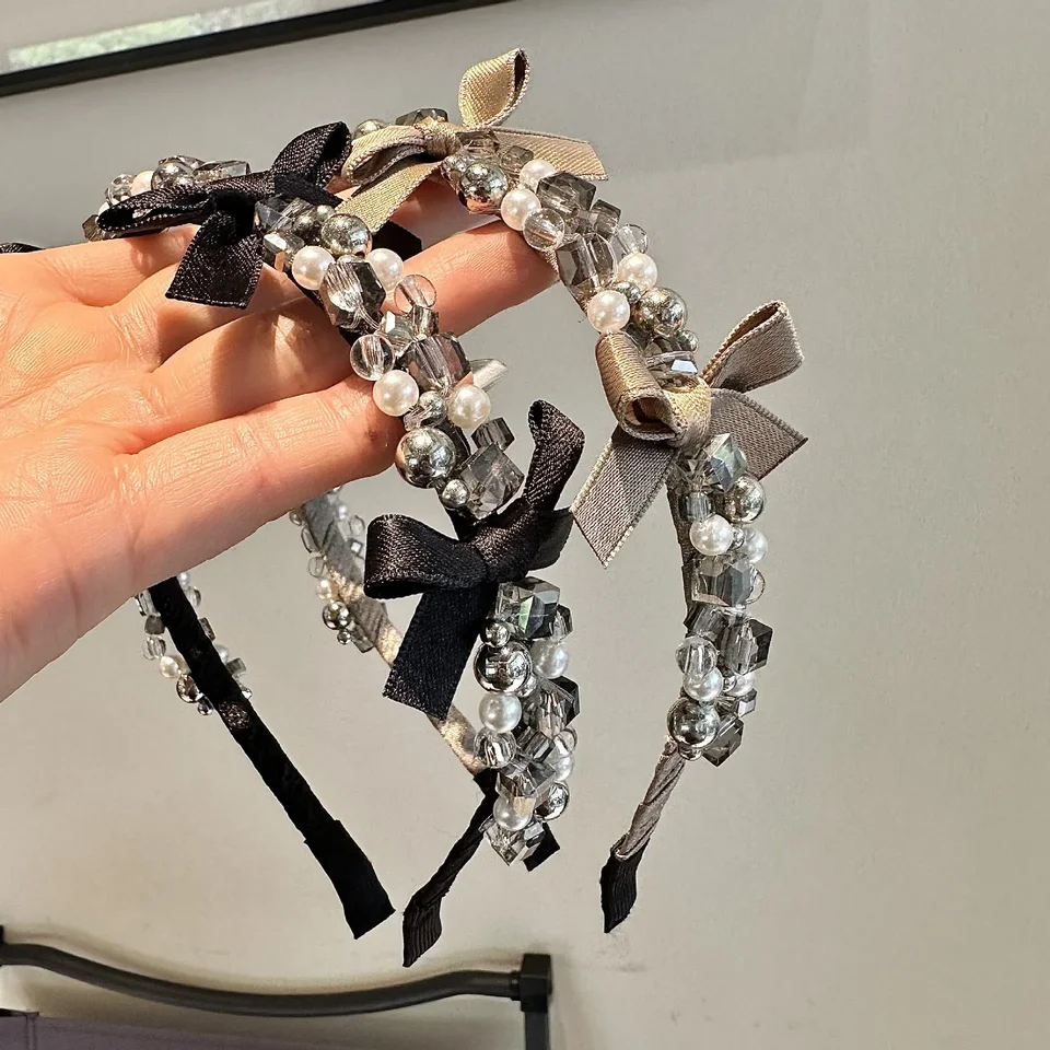 Módne krištáľové rámy hlavy čelenky Dievčatá dievčatá Vintage vlasové pásy Hairband Hoop pre svadobné večierky