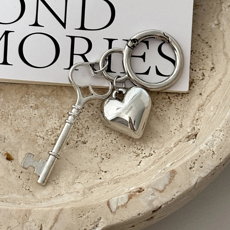 Módne kľúče a materiál zliatiny Keychain srdca Y2K Keyring šperky srdiečko Klávesové príslušenstvo pre kabelky pre ženy Dievčatá dropship