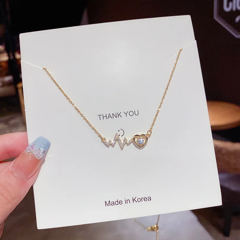 Módne luxusné srdce Prívesok z nehrdzavejúcej ocele pre ženy pre ženy zirkónia Choker náhrdelníky ženské šperky darčeky