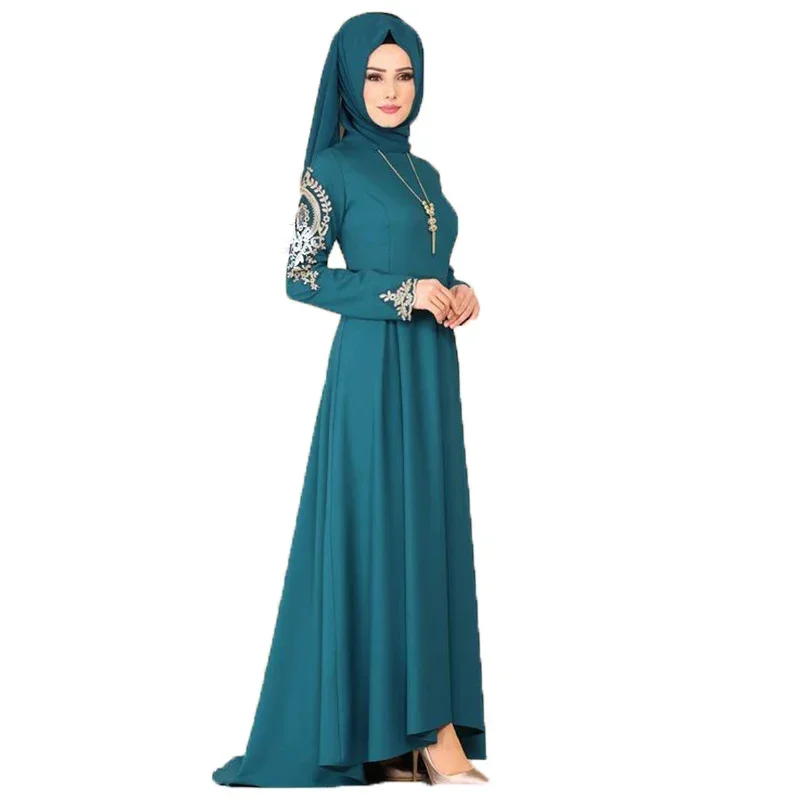 Módne moslimské šaty Ženy Abaya Ramadan Party Dubaj Turecko Blízky východ Ramadán Nepravidelná islamská modlitba oblečenie S-5XL