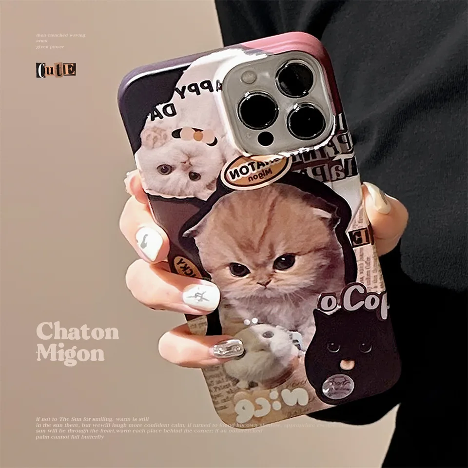 Módne nové produkty Ferocné mačiatko pre iPhone 11 12 13 14 plus 15 Pro Max Creative Ilustration Anti-Fall Case X XR Shell