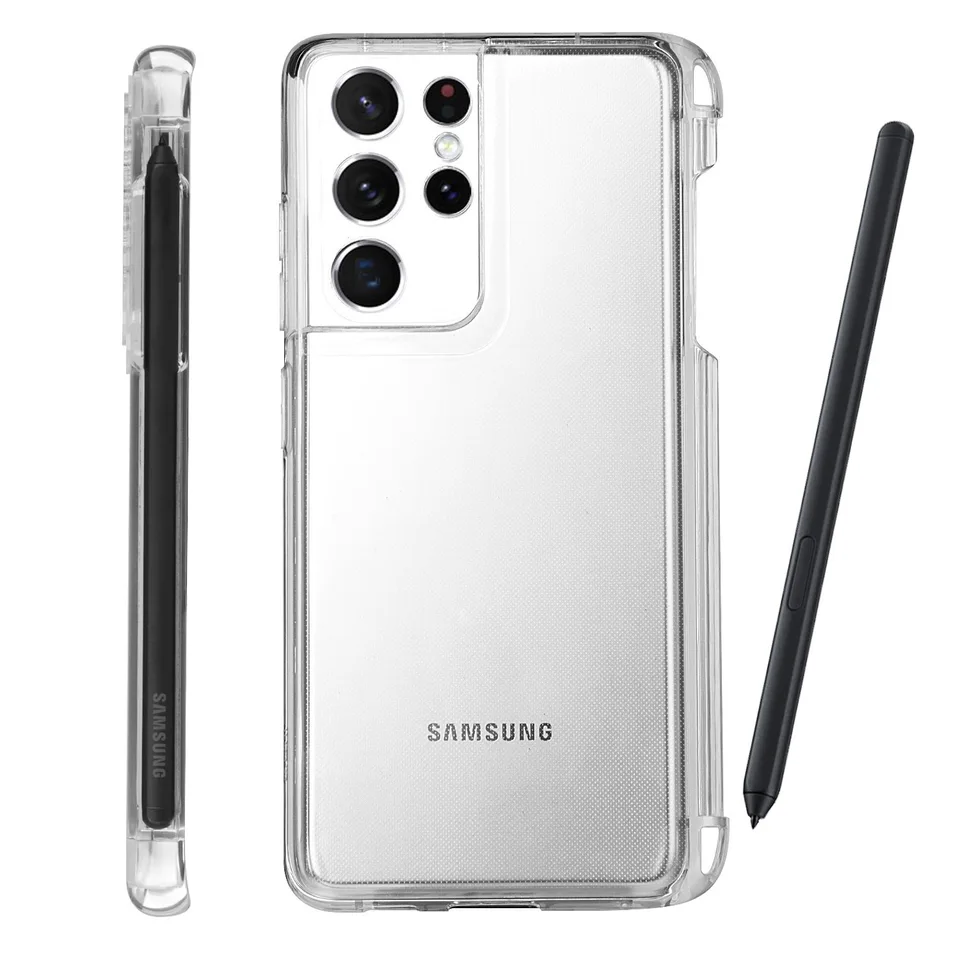 Módne pero priehľadné puzdro pre Samsung Galaxy S21 ultra 5G TPU pokrývajúce luxusné puzdrá proti knock