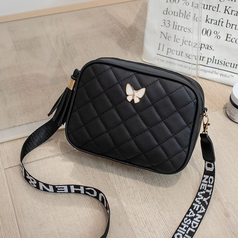 Módne prešívané dizajn Ženy s ramenom krížové tašky Dámy Diamond mriežka Príležitostné tašky Small Tassel Shell Messenger Bags