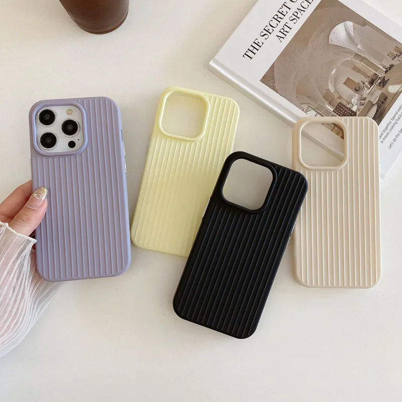 Módne pruhové puzdro pre iPhone 11 12 13 14 15 Pro Max Soft Anti Knock Back Cover pre iPhone 14 Pro Max 13 12 Pro 11 Fundas