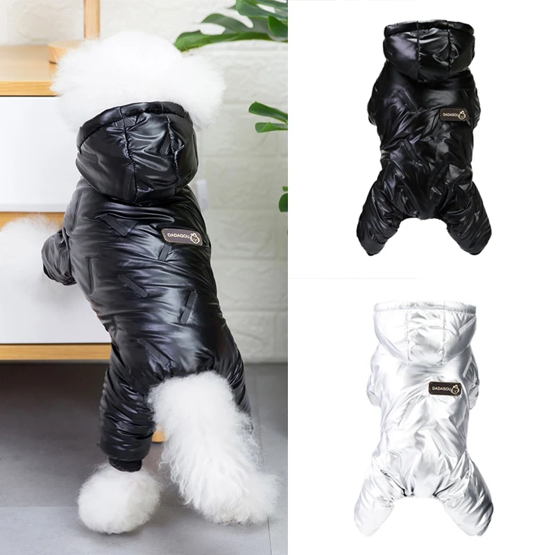 Módne psy zahusťujúce dolu bundu zima teplé domáce zviera mizlowsuit vodotesné psie oblečenie pre malé psov mačky chihuahua bunda