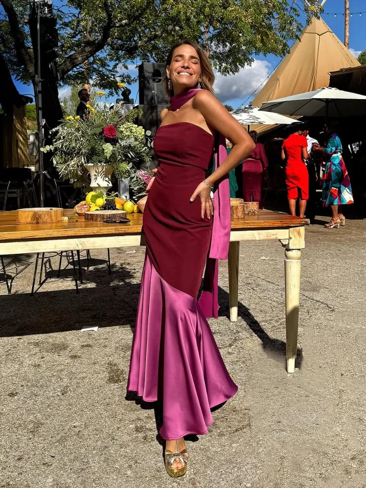 Módne ramienok bez spätného kladu s hodvábnym šatkou maxi šaty dámske dámske z ramena Bodycon dlhé šaty 2025 Lady Party Evening Roups