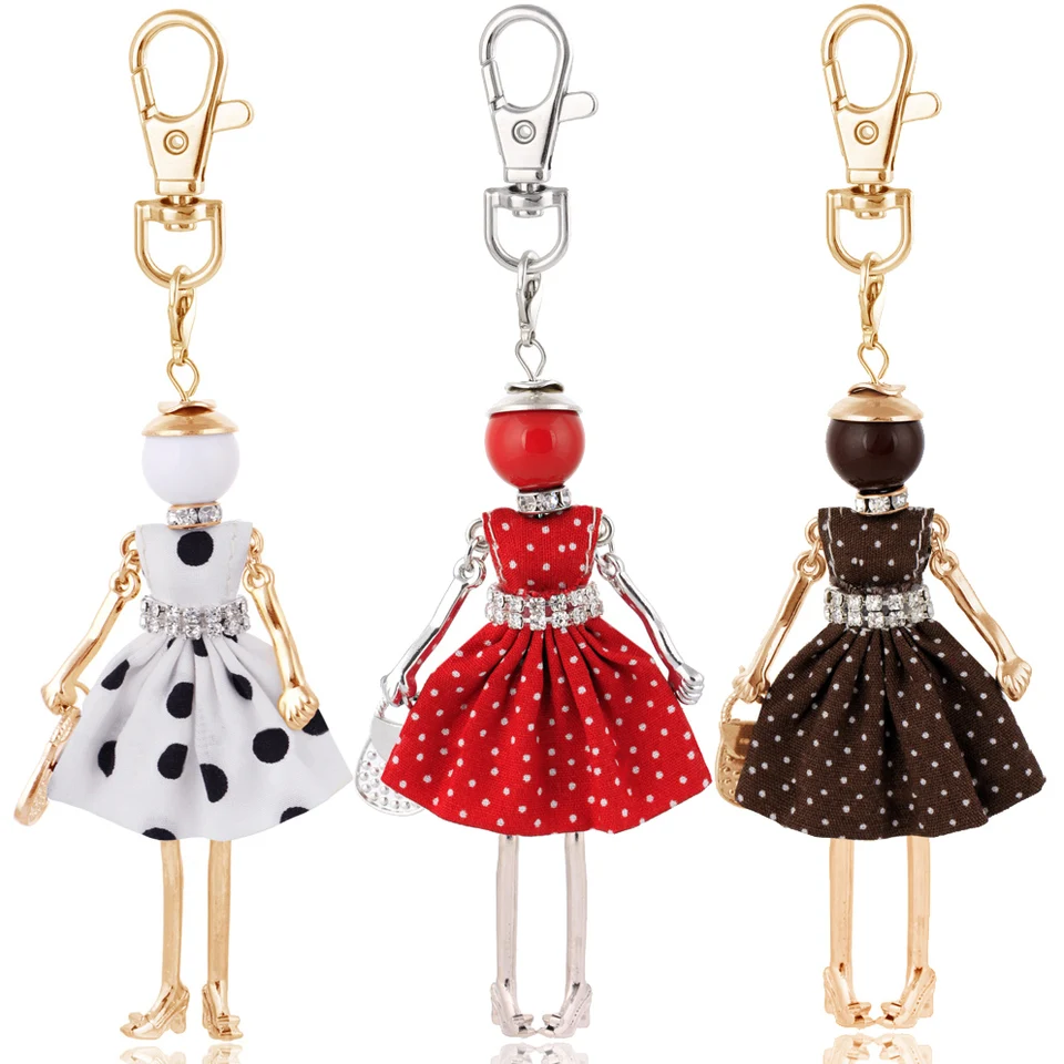 Módne reťazové tašky kúzla dámy láska Keychain pre ženy prívesok roztomilý