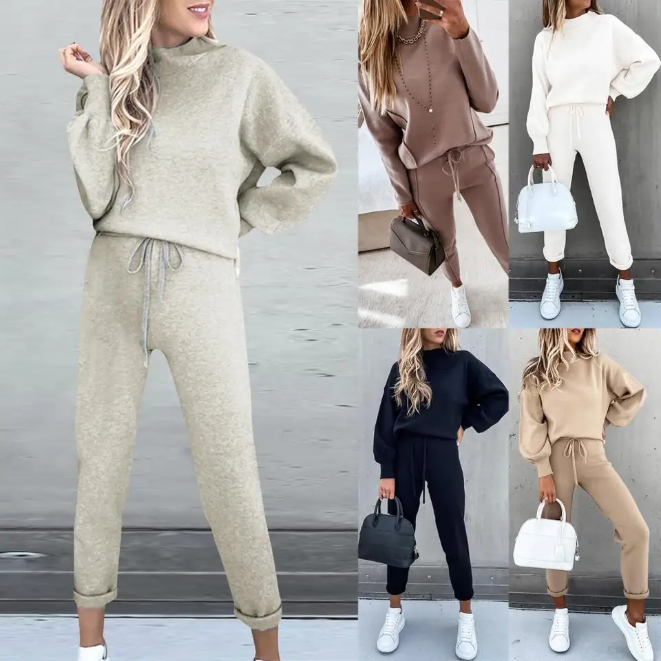 Módne stopy 2 kusy set jesenná zimná pulloverka Hoodie + dlhé nohavice Športový oblečenie ženská mikina mikiny Sportswear Oblek pre ženy