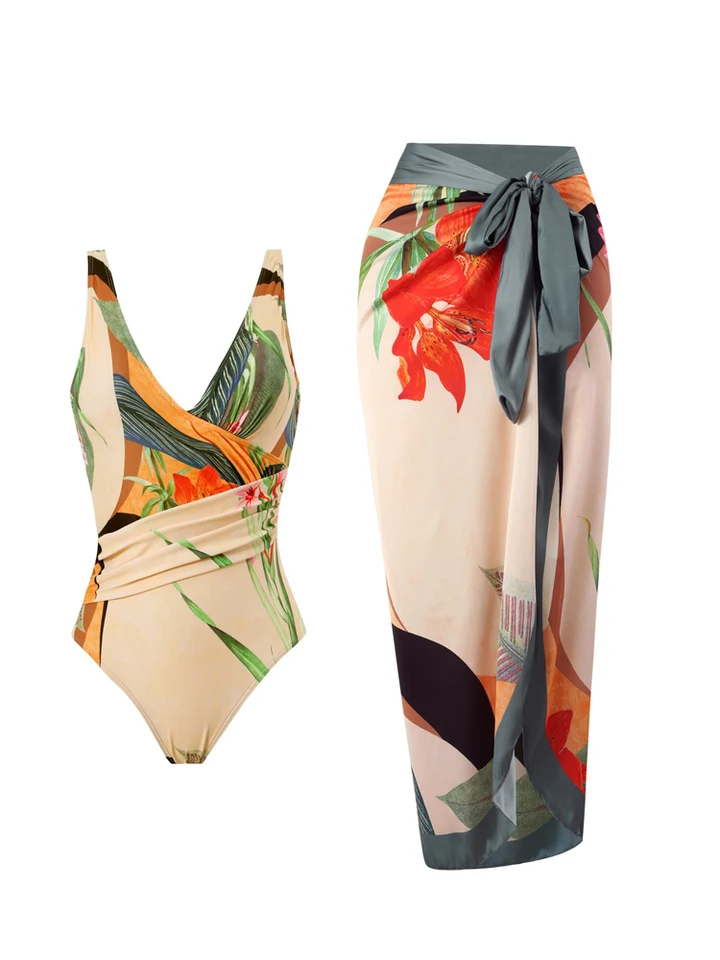 Módne tlačené jednotky plaviek Ženy 2023 Brucho ovládanie vysokých pásov Bikini set sexy backweewear plaviek na plážovú dovolenku