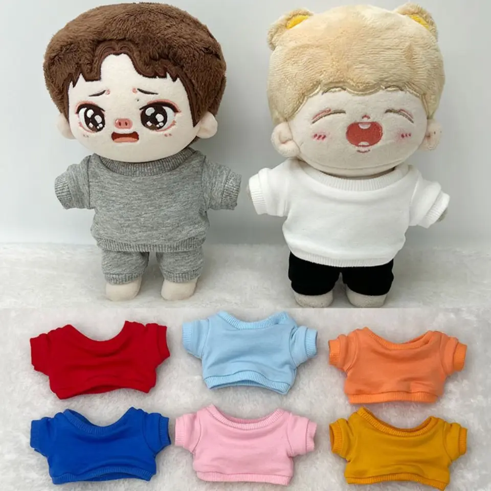 Módne tričko Tričko Ručne vyrábané viacfarebné bábiky pre bábiky Dolls Adsesters za 1/11 1/12 Dolls OB11 za 10 cm bavlníkovú bábiku