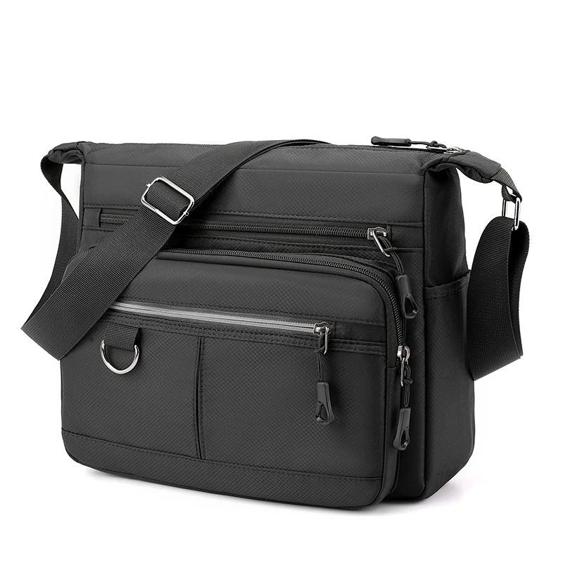 Módne vreciek Men Men ramená vrecko vysokokvalitné svetlo nylon nylon pánska kabelka Príležitostné tínedžeri nakupovanie vak v vaku Sac Sac
