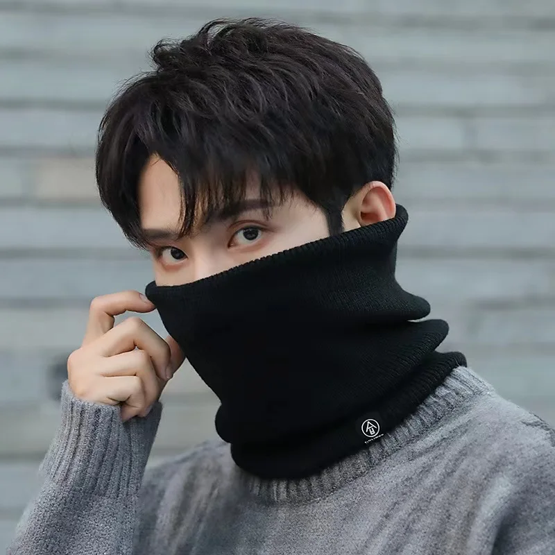 Módne ženy pletené šatky pevný cashmer ako zimné šatky snood lady teplá vlna kožušina hrubé unisex mužov krk šatky prsteň