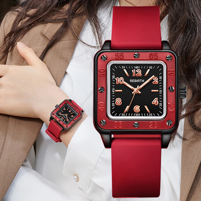 Módne ženy Silikone Band Luxury Quartz Wrkt Watch for Dámsky Rebirth Hot predávať nepremokavé ženské hodiny Dámske hodinky