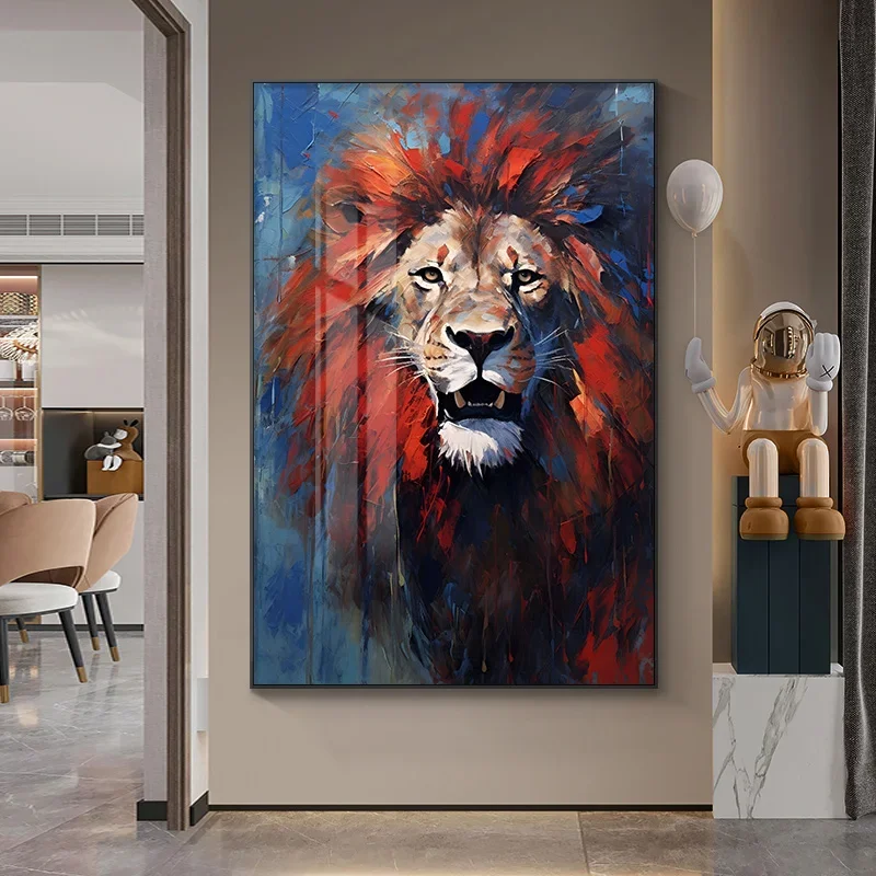 Módny a luxusný lev a tigr art maľba obývacia izba nástenná izba nástenná dekorácia maľba maľba domov dekorácia