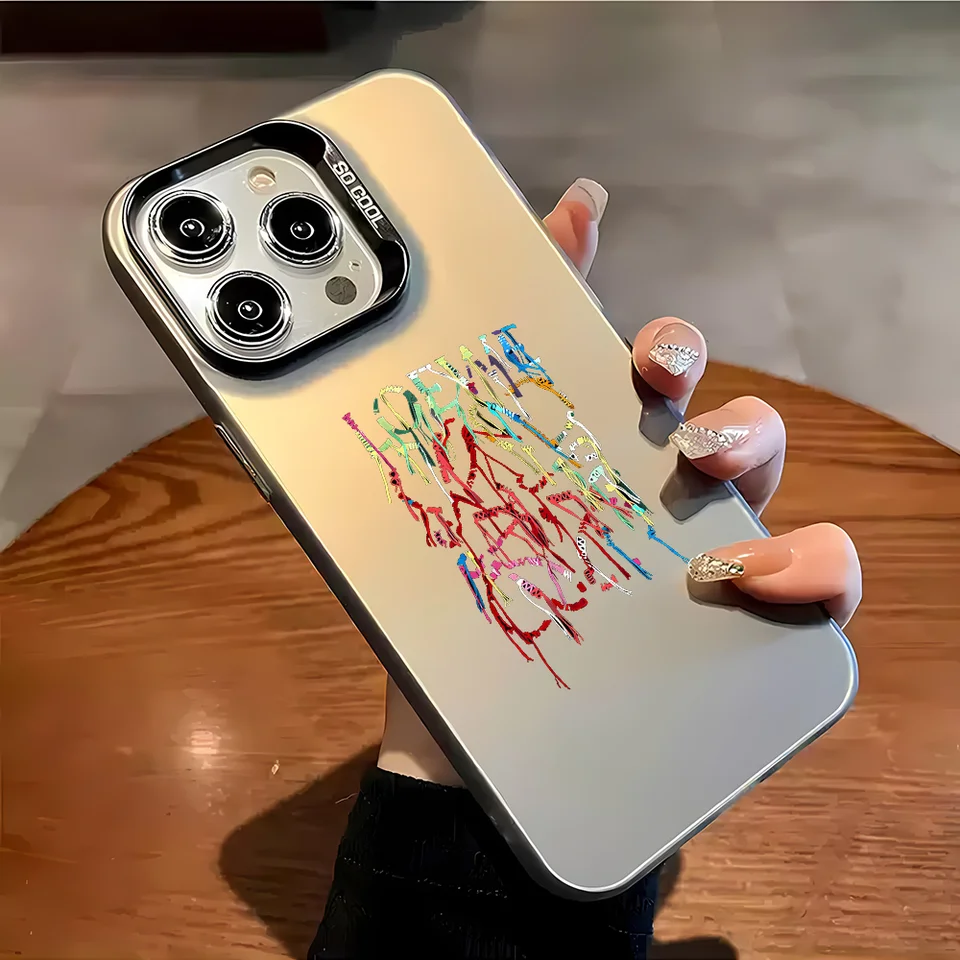 Módny luxusný puzdro na telefón L-Loewe-e pre iPhone 16 15 14 plus 13 12 11 Pro Max xs xs xr 8 7 matný farebný strieborný tvrdý obal