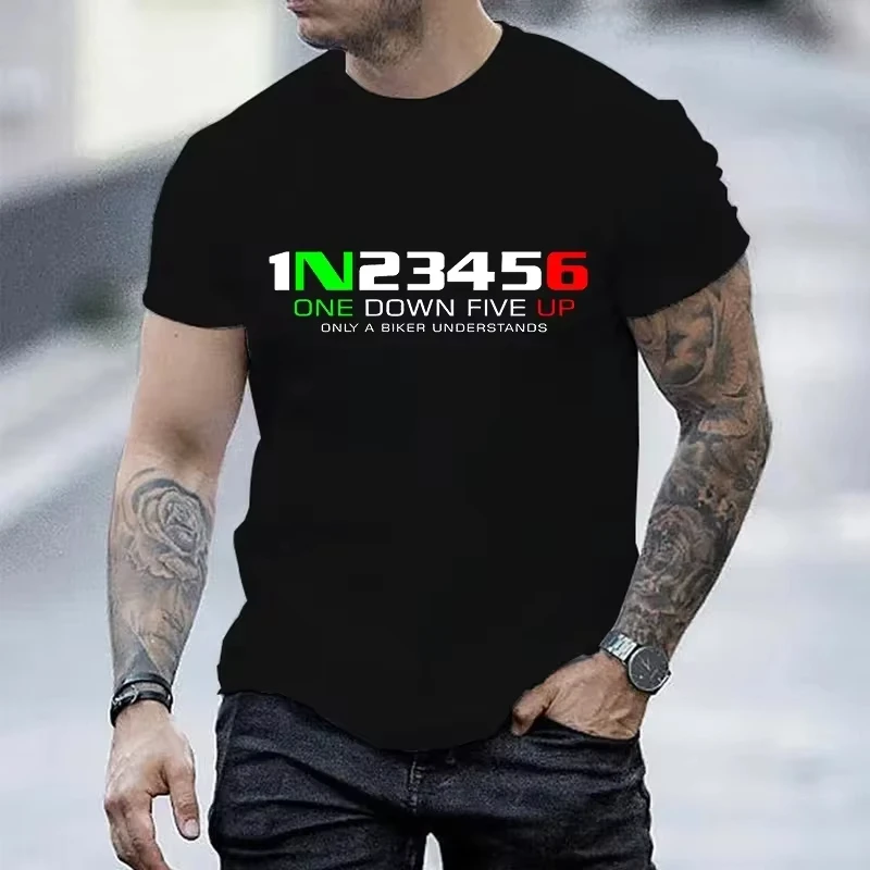 Módny motorkár 1N23456 Motocykel tričko Men muž teeshirt tričko Tshirt s krátkym rukávom Tričt