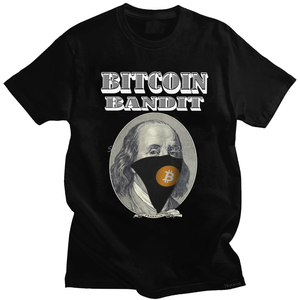 Módny muž vtipný bitcoin tričko bavlnený tlmivý tričko s vysokým obsahom tričku Cryptory Cryptocurrency Tee Tops Módne oblečenie