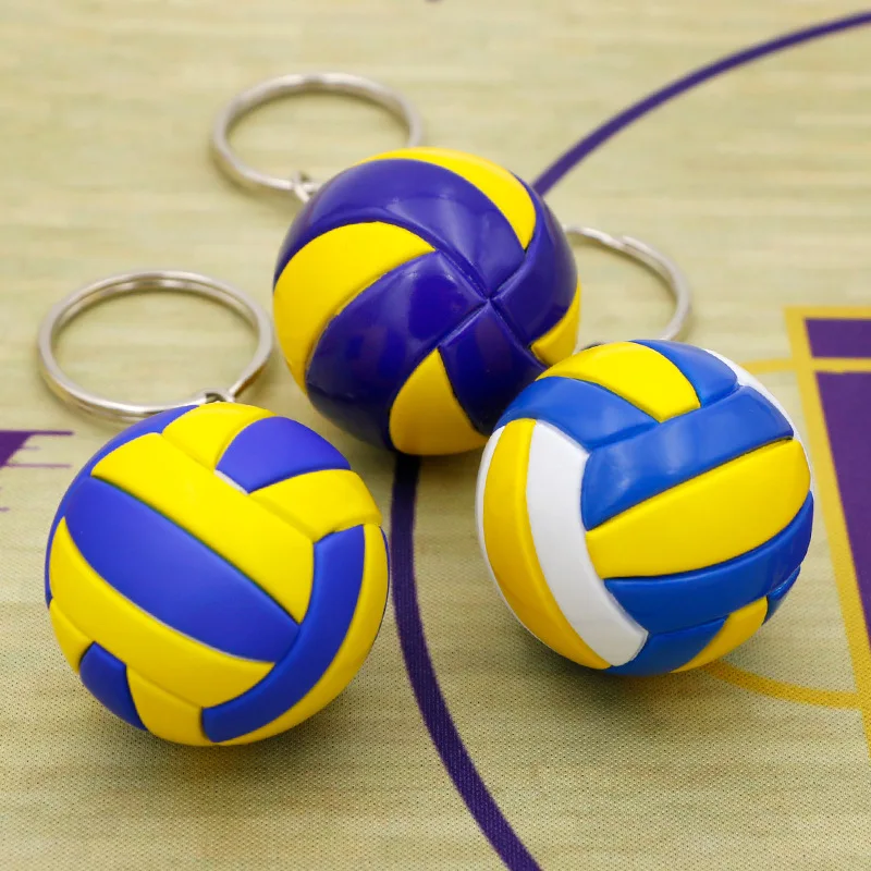 Módny PVC volejbal Keychain Ozdoby Podnikové volejbalové darčeky plážové loptu šport pre hráčov závesy Darčekové doplnky
