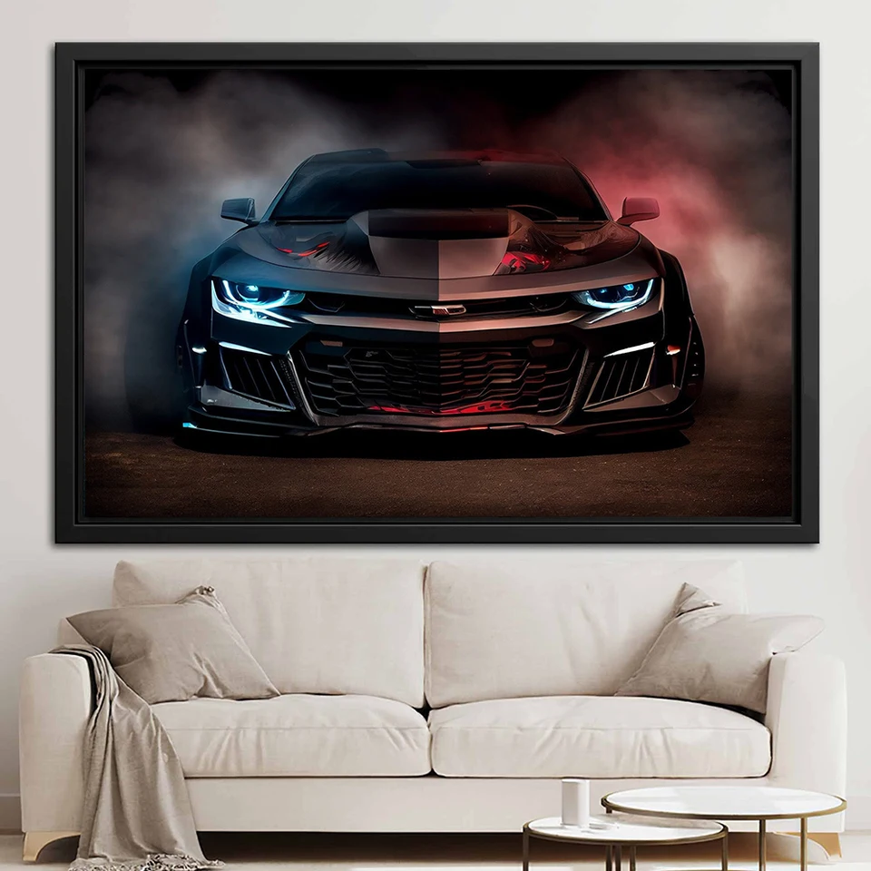 Módny supercar camaro plagát luxusný závodný graffiti maľba maľba