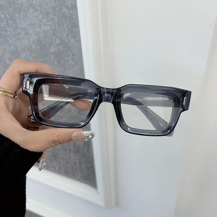 Módny vintage obdĺžnik číry šošovka Klasické okuliare Ráme Mužské elegantné okulia