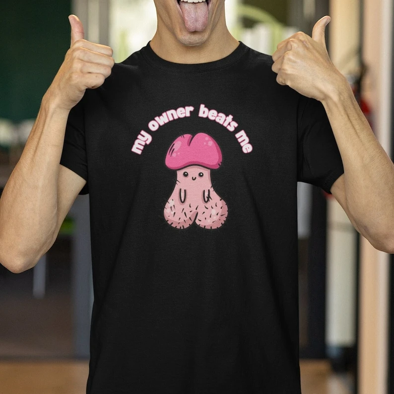 Môj majiteľ mi porazí vtipné tričko bez nevhodných darčekov neetické útočné útočné absurdné tričko s humorom pre dospelých