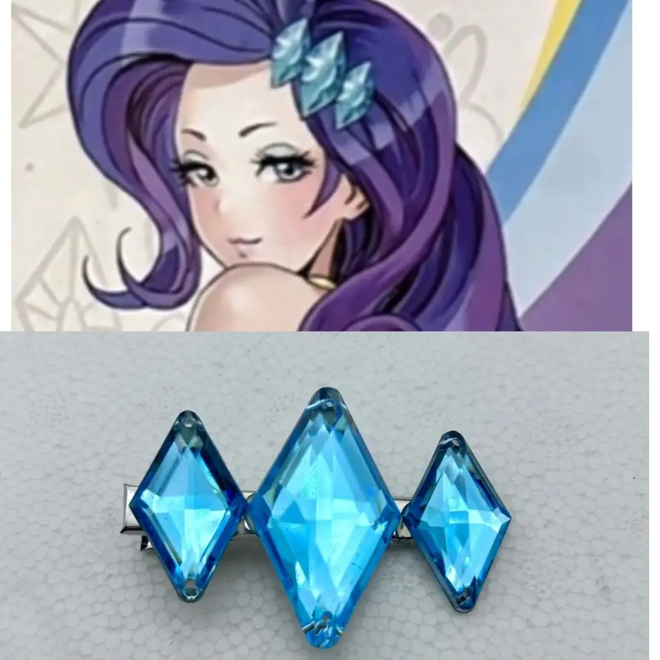 Môj malý poník cosplay v účtovisku anime karikatúra rarita kawaii vynikajúce študentské šperky baretry baret kader