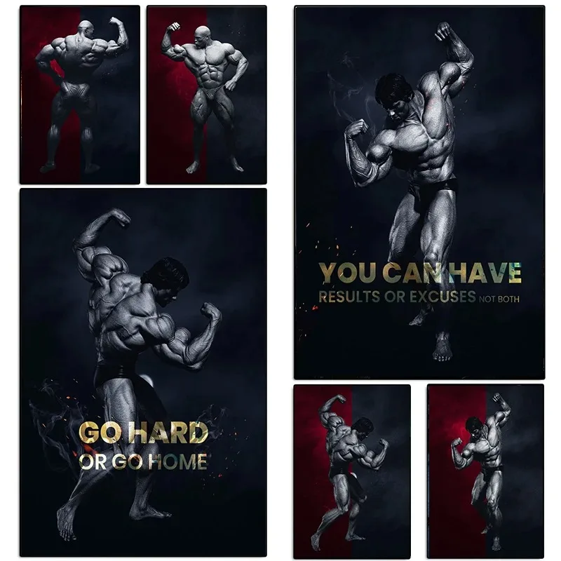 Môžete mať výsledky alebo výhovorky, nie obe maľby Canvas Paintings Body Fitness Plagáty výtlačky nástenné umenie pre obývaciu izbu dekor Cuadros