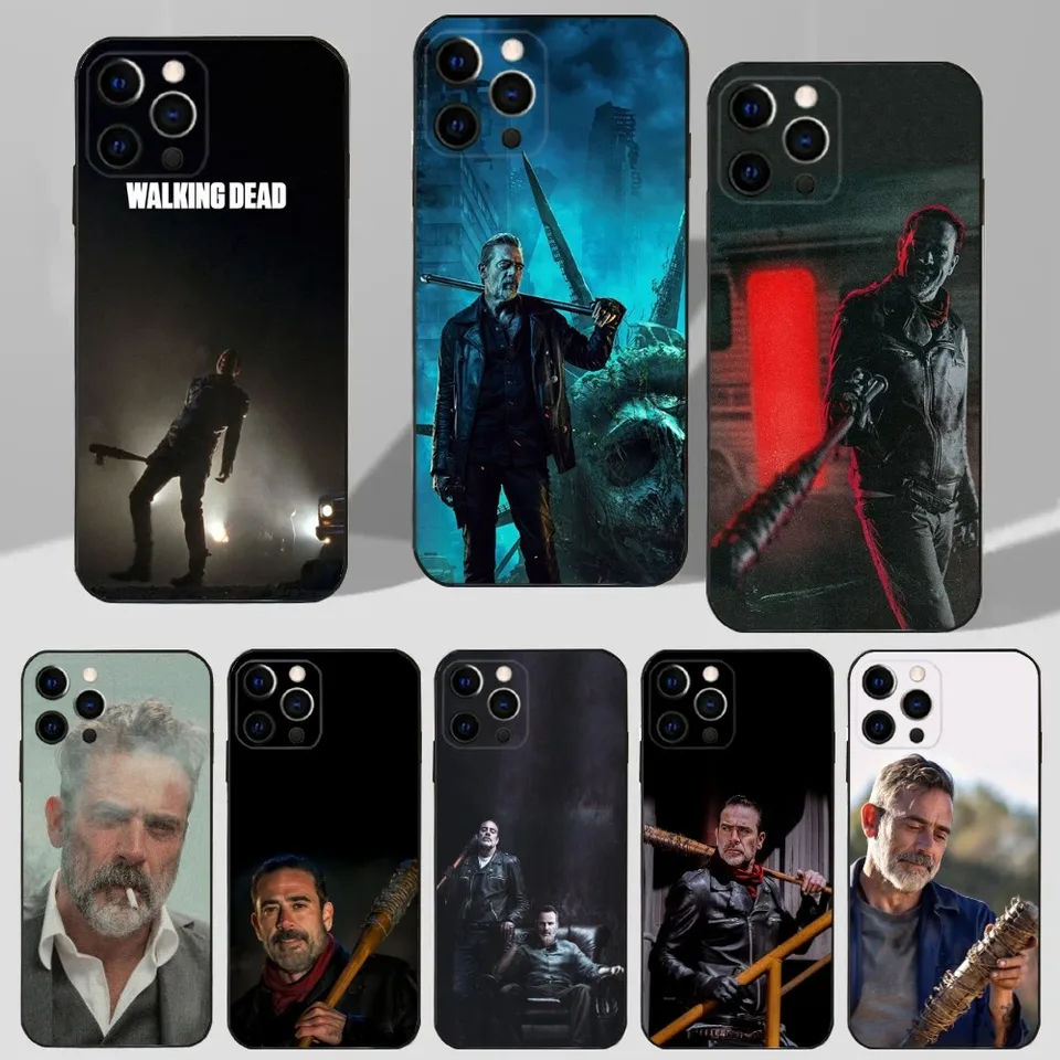 N-Negans The Walking Dead Phone Case pre iPhone 16,15,14,13,12,11 plus, Pro Max, XS, X, XR, SE, MINI, 8,7 mäkkých silikónových čiernych obalov