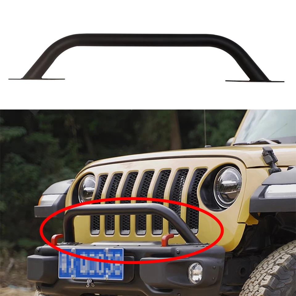 N-Tube Bump predný nárazník z nehrdzavejúcej ocele U Black 10. výročie SXMA J087-9 pre Jeep Wrangler JK2007-2017