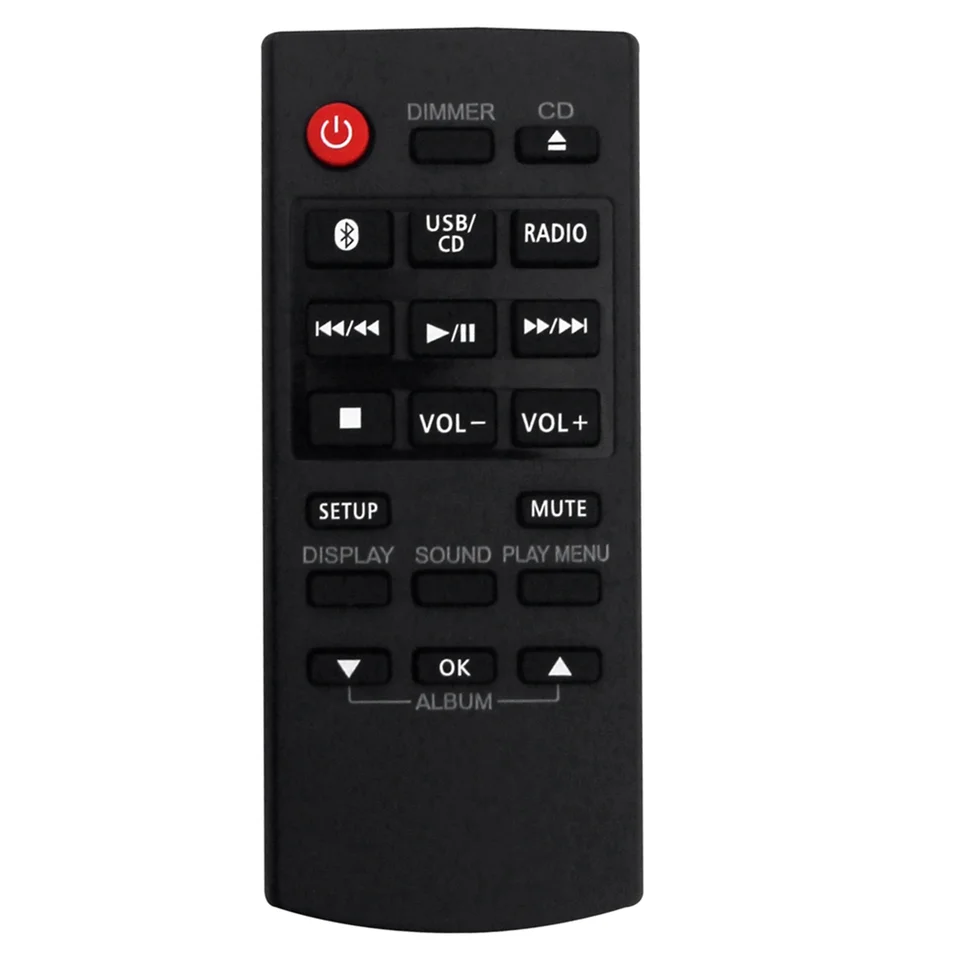 N2QAABB000984 Nahradený diaľkový diaľkový ovládač pre Panasonic CD Stereo sub SA-PM250 SC-PM250 SC-PM600 SC-UX104 SC-HC200 SC-HC200 SB-UX100