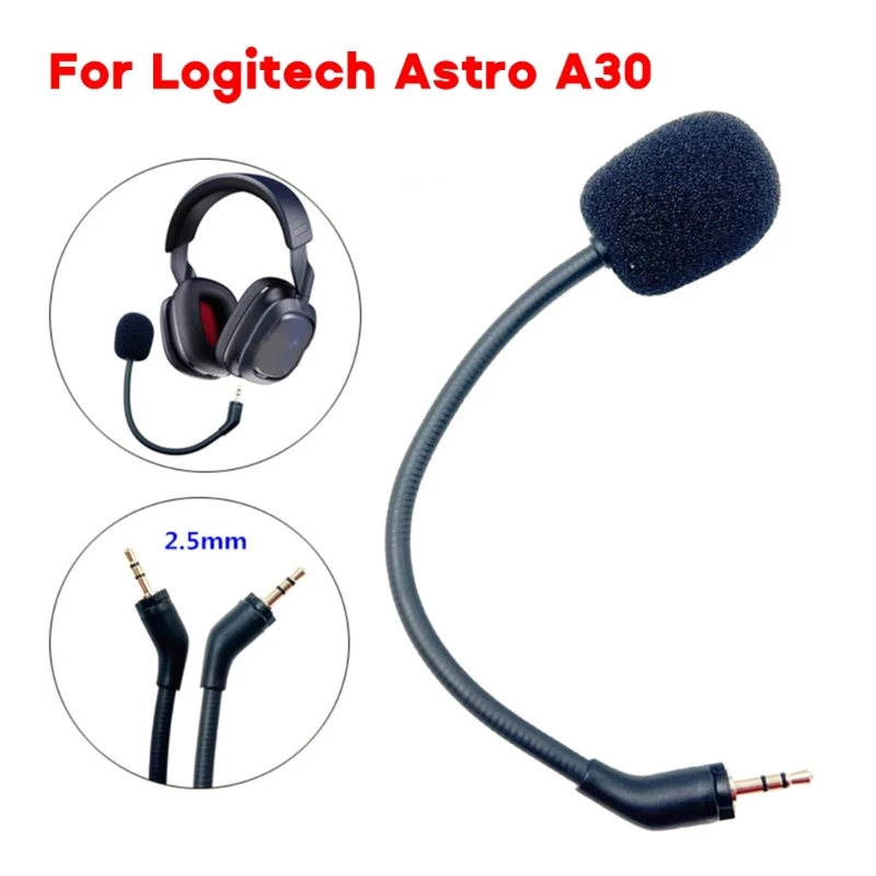 N2W Comfort Robustná hra mikrofón pre Astro A30 Hering Headset ohýbateľná hra Mic Omnirectional 2,5 mm mikrofón Drop Shipping
